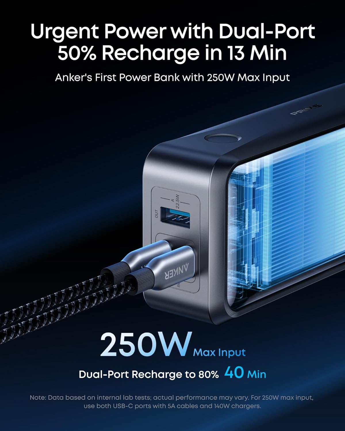 Anker Prime Power Bank, 26,250mAh 3-Port Portable Charger with 300W Max Output, Two-Way Charging, TSA-Approved, App Control, for MacBook, iPhone 17/16 Series, and More (Base Not Included) - Image 4