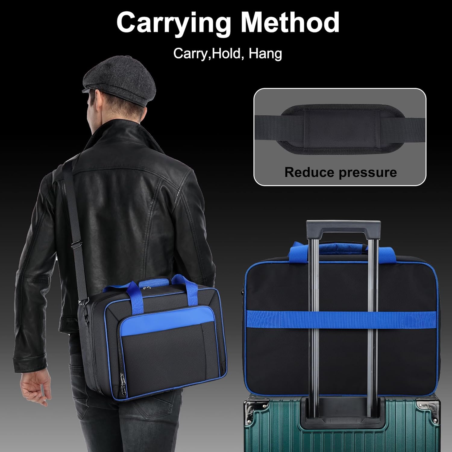 GDNasist Carrying Case Fit for PS5, Travel Thickened Protective Bag Compatible with Playstation 5 Console, Headset, PS5 Controller, Game Discs, and Gaming Accessories - Image 7