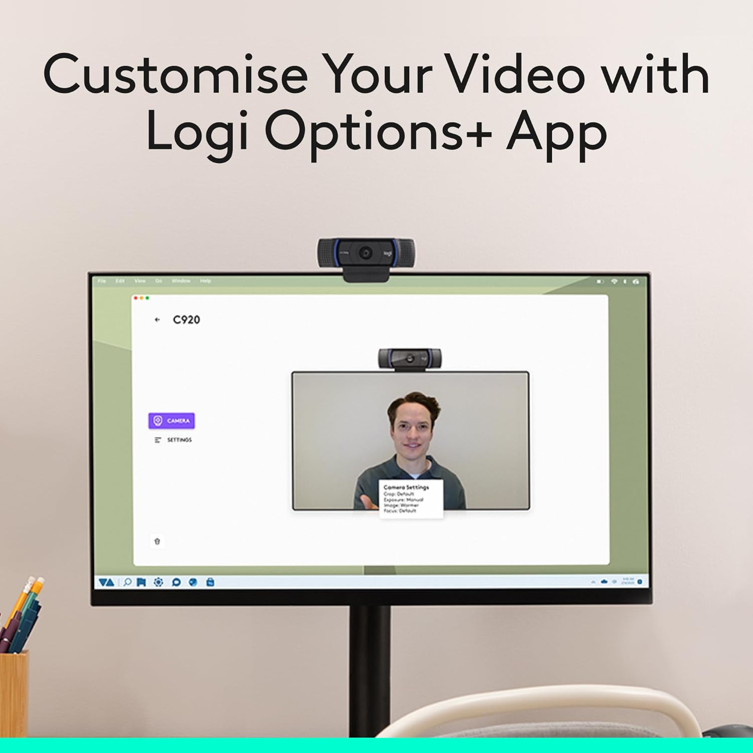 Logitech C920x HD Pro PC Webcam, Full HD 1080p/30fps Video, Clear Audio, HD Light Correction, Works with Microsoft Teams, Google Meet, Zoom, Nintendo Switch 2’s new GameChat Mode, Mac/Tablet- Black - Image 6