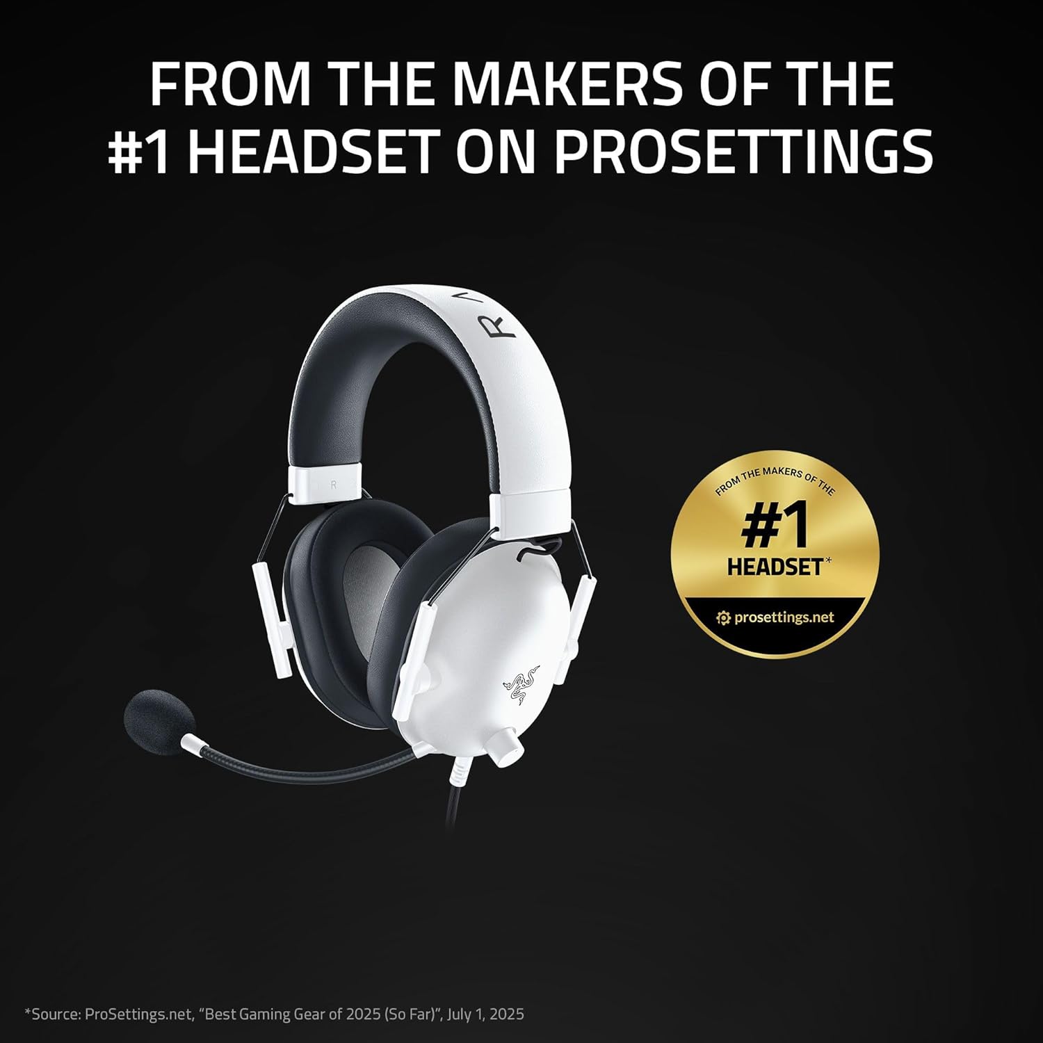 Razer BlackShark V2 X Gaming Headset: 7.1 Surround Sound - 50mm Drivers - Memory Foam Cushion - for PC, Mac, PS4, PS5, Switch - 3.5mm Audio Jack - White - Image 2