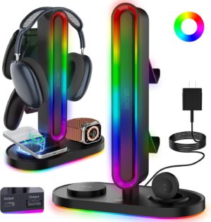 RGB Headset Stand with Wireless Cha...