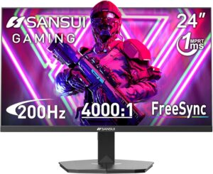 SANSUI 24 Inch Gaming Monitor 200Hz...