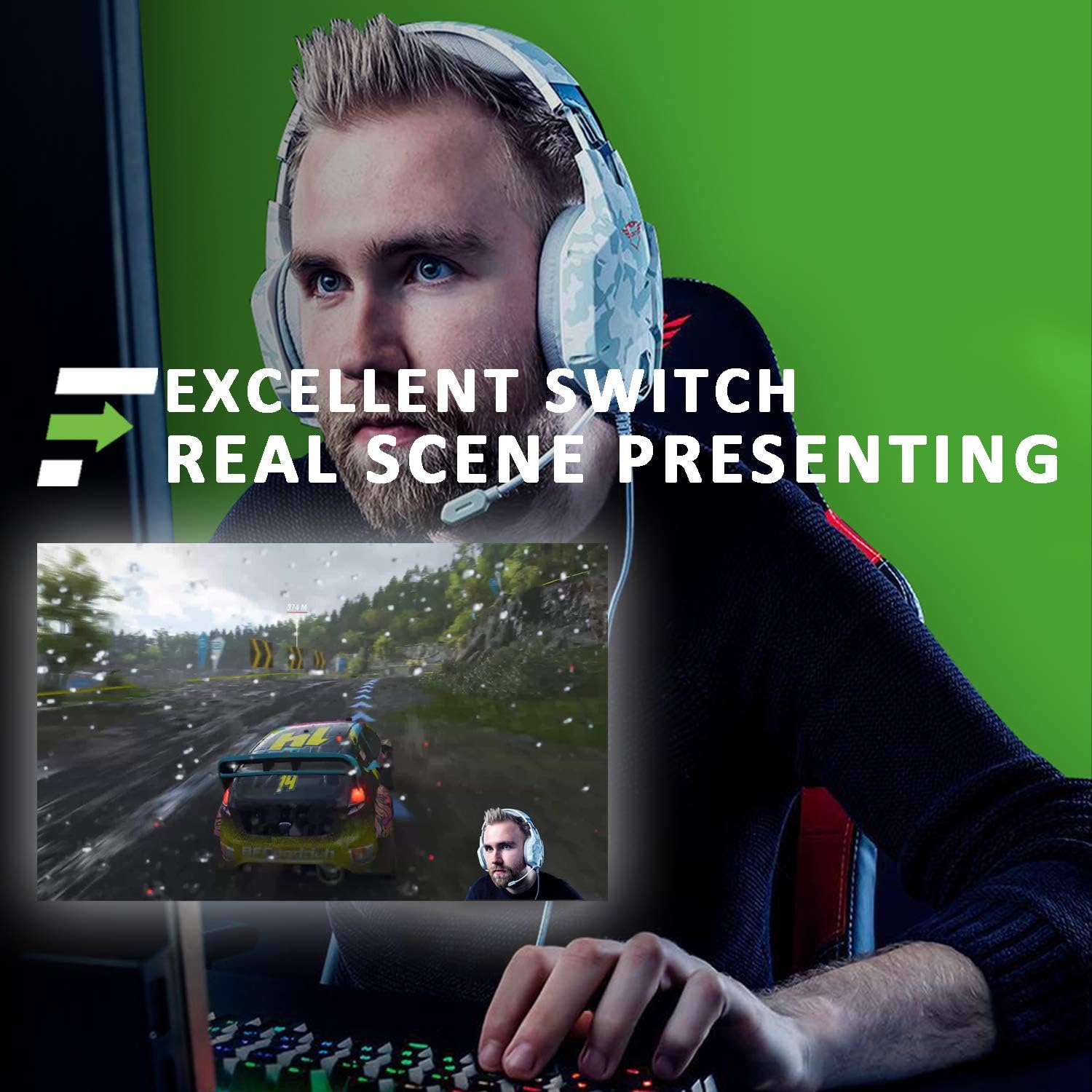 【Wider Style】 RAUBAY 78.7 x 82.7in Large Collapsible Green Screen Backdrop Portable Retractable Chroma Key Panel Photo Background with Stand for Video Conference, Photographic Studio, Streaming - Image 6