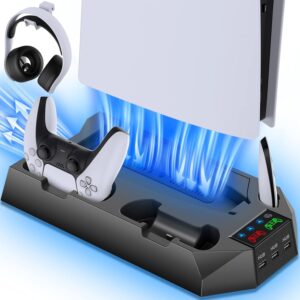 PS5/PS5 Slim/PS5 Pro Stand and Cool...