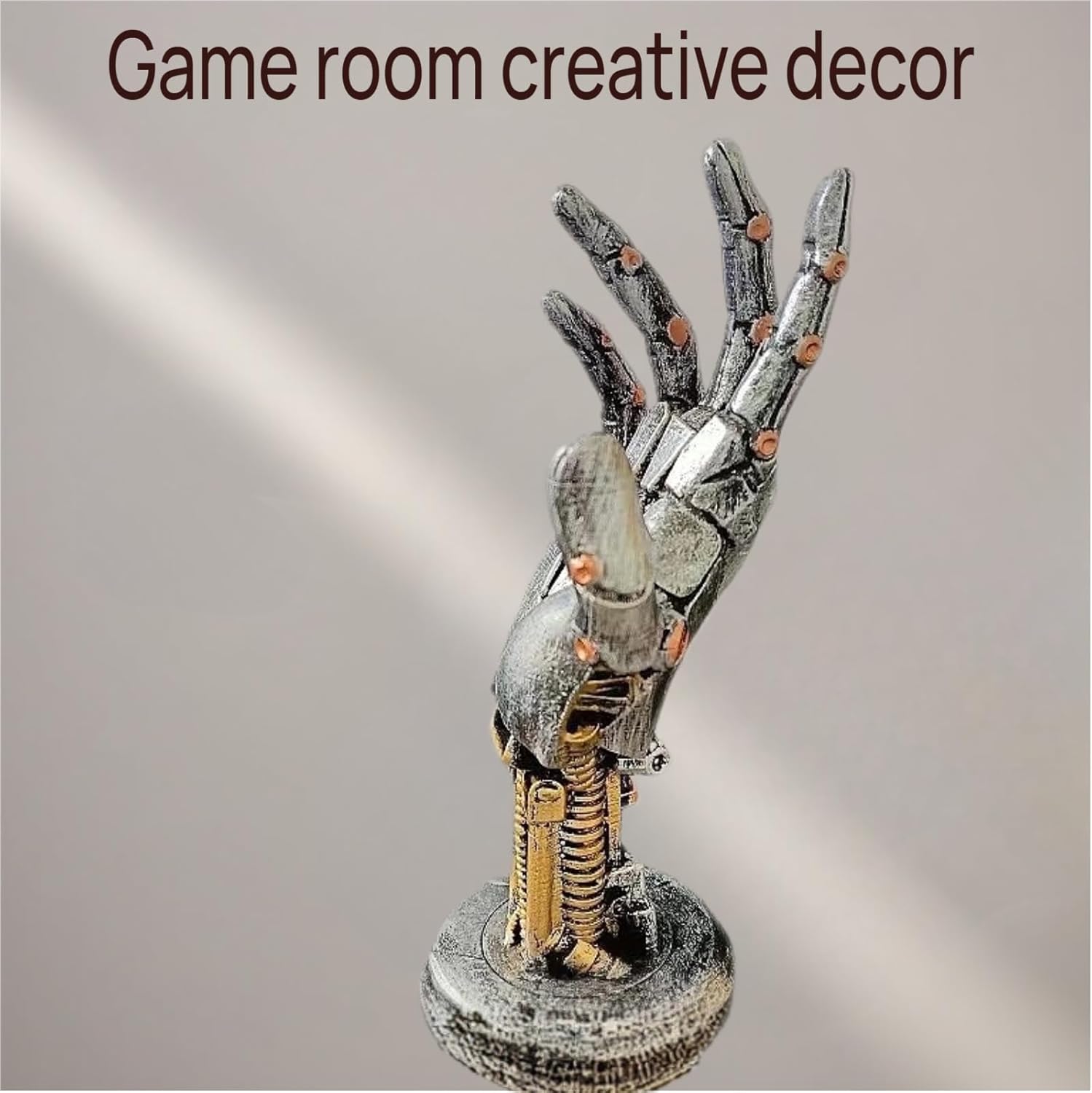 Cyberpenk Silverhand Mechanical Hand, Gaming Controller Holder Stand Punk Style Steampunk Modern Home Decor Gaming Room Decor Resin Art Gift - Image 4