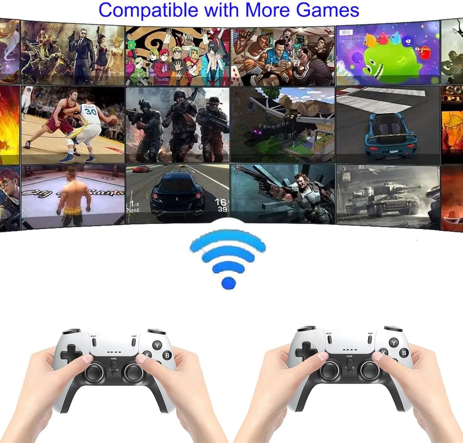 USB Twin Wireless Controller for Retro Game Emulator Gamepad Rechargeable Remote Joystick Joypad for Windows PC,Raspberry Pi,Smart TV/Game Stick/Box, Projector with Emuelec,Batocera,Lakka,RetroArch - Image 8