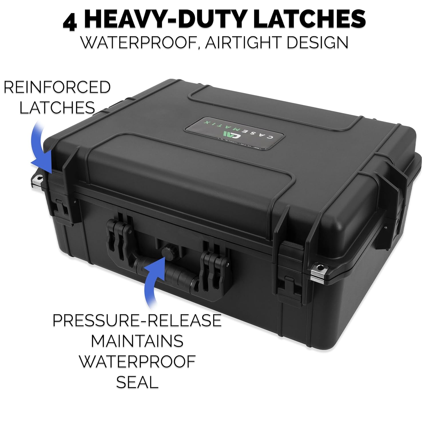 CASEMATIX Hard Shell Travel Case Compatible with Xbox Series X Console, Controllers, Headset and Other Accessories - IPX7 Waterproof and Crushproof Carrying Case with Customized Foam Interior - Image 5