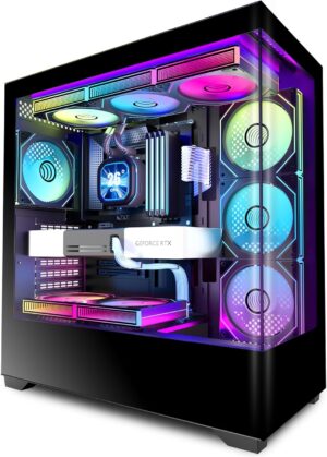 KEDIERS PC CASE ATX 7 PWM ARGB Fans...