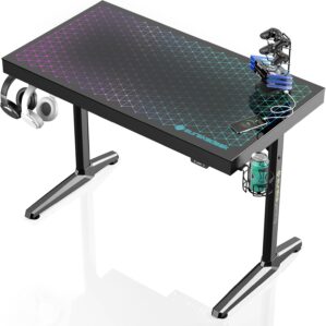 EUREKA ERGONOMIC RGB LED Gaming Des...