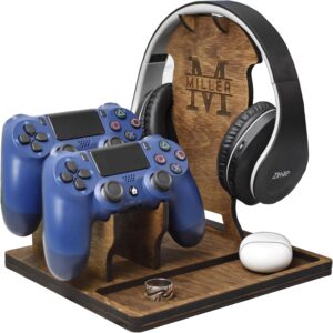 Wooden Headphone and Controller Sta...
