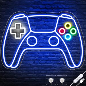 Gamer Neon Sign, Gamepad Shaped LED...