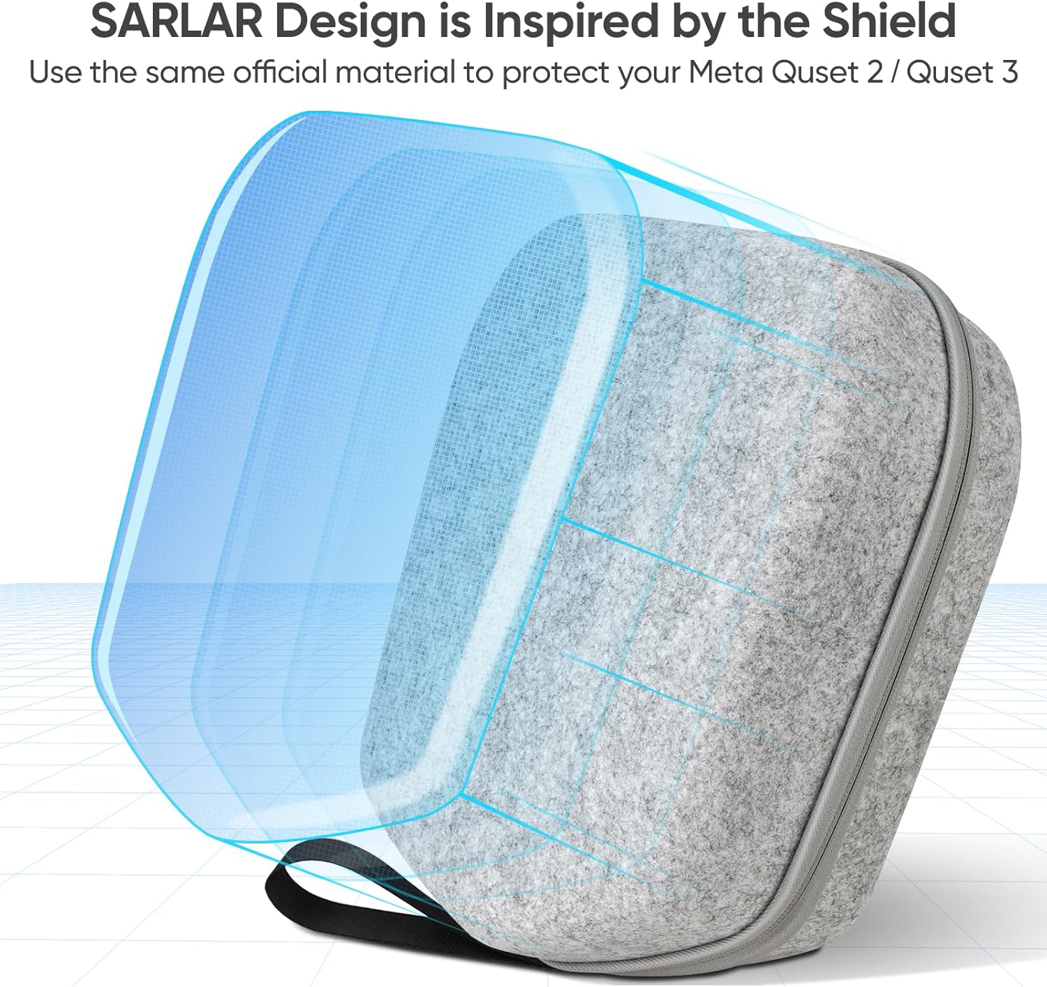 sarlar Hard Carrying Case Compatible with Meta Quest 3S/Quest 3/Oculus Quest 2/Vision Pro Official Original/Elite Strap VR Headset and Controller Accessories, Suitable for Travel and Home Storage - Image 2