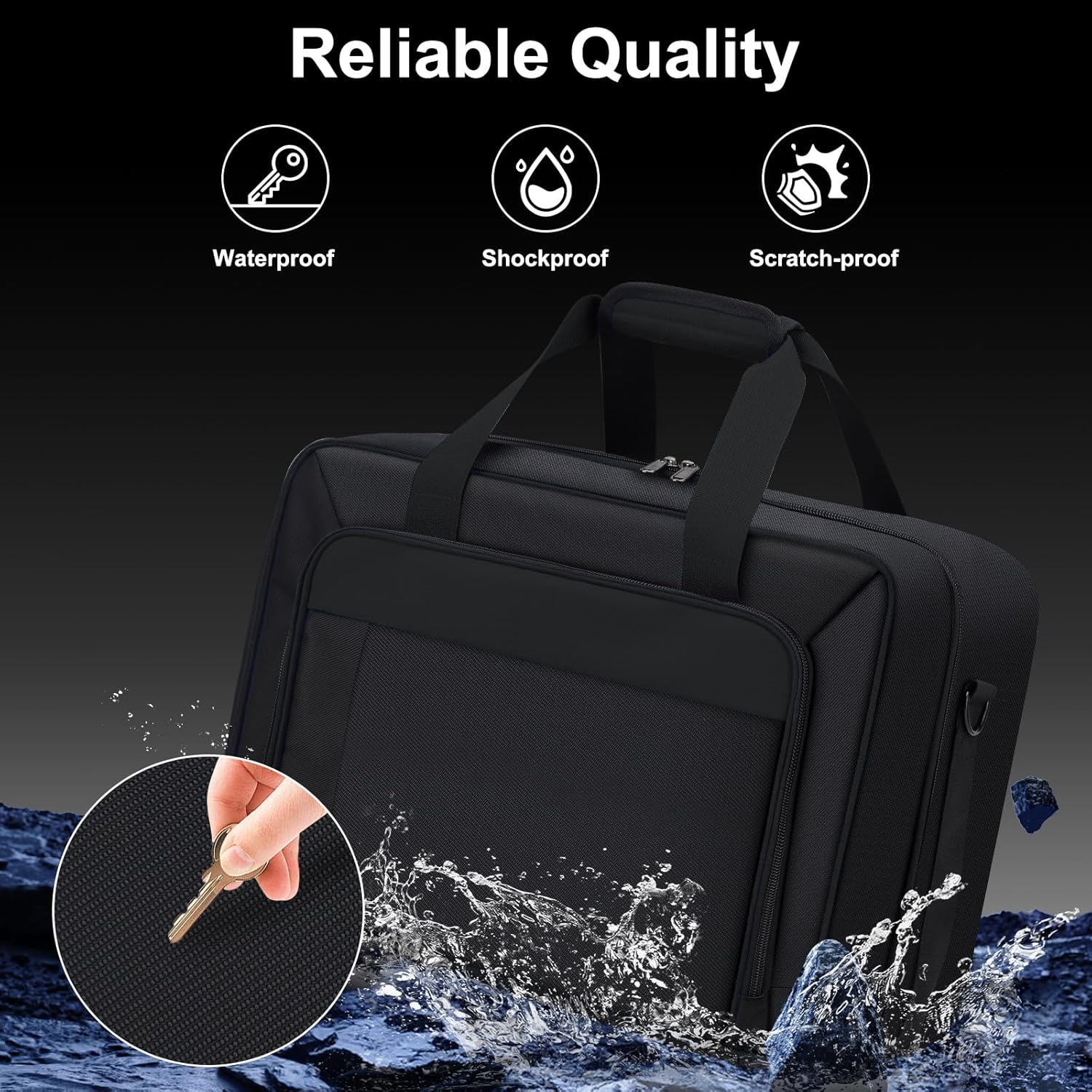 GDNasist Carrying Case Fit for PS5, Travel Thickened Protective Bag Compatible with Playstation 5 Console, Headset, PS5 Controller, Game Discs, and Gaming Accessories, All Black - Image 5