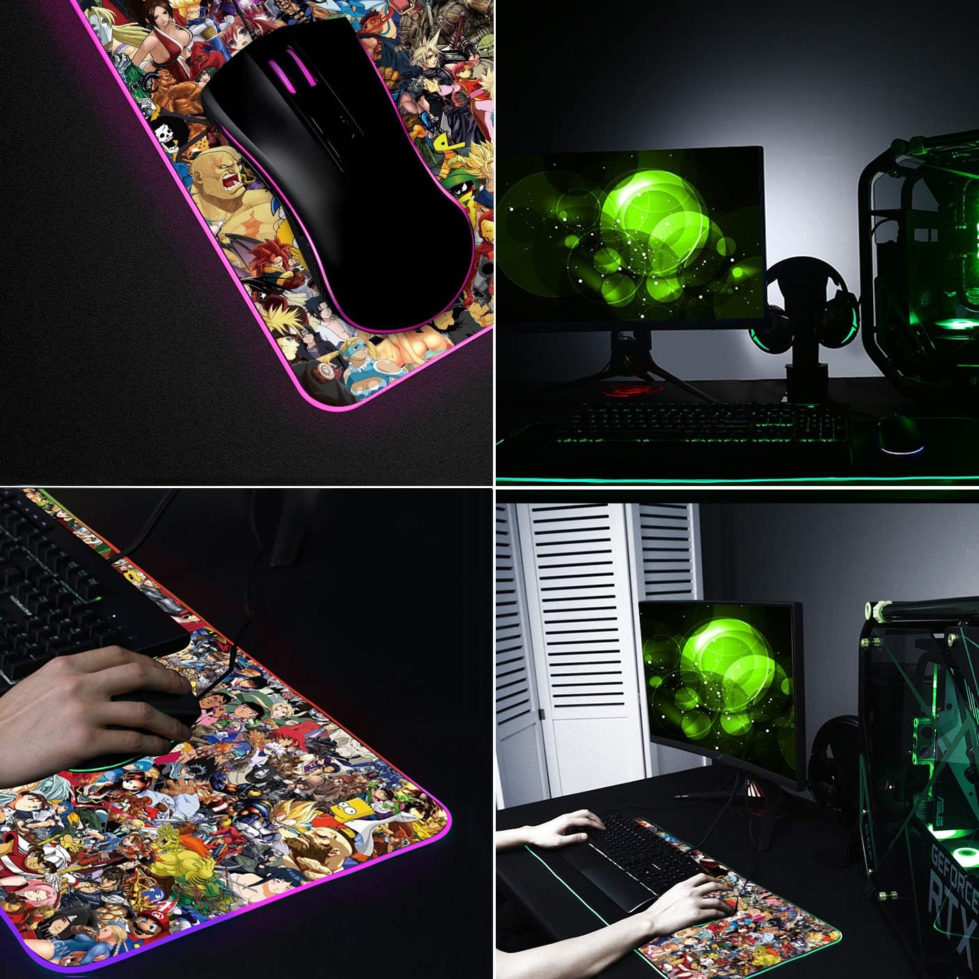 RGB Mouse Pad, Imegny Large Extended Soft Led Mouse Mat with Different Lighting Modes, 900 x 400mm / 35.4 * 15.7Inch (90x40 rgdajihe003) - Image 6