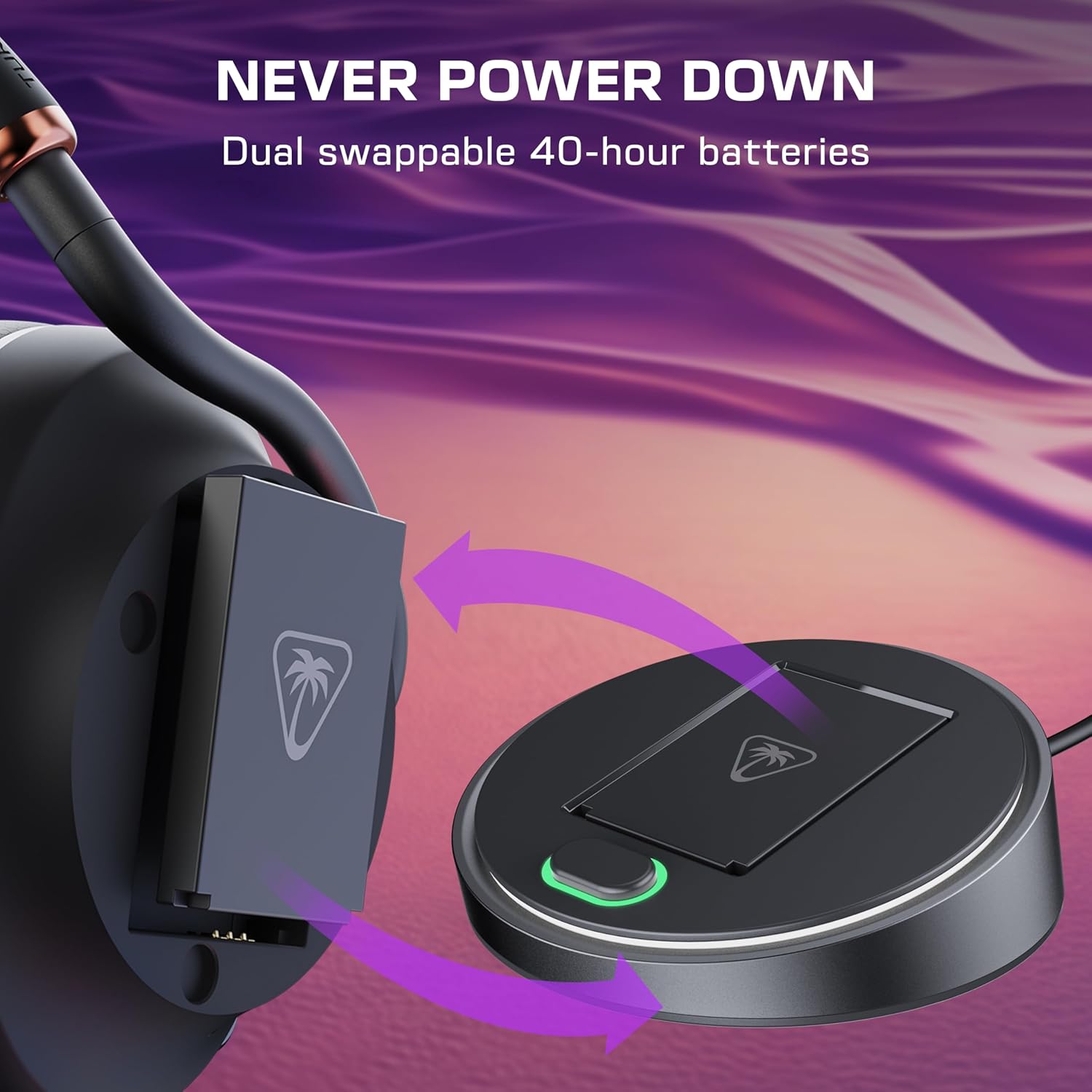 Turtle Beach Stealth Pro II Premium Multiplatform Wireless Gaming Headset for PC, PlayStation 5, PS4, Hi-Res 24-bit Audio, Noise Cancellation, Rechargeable Battery, Bluetooth, Boom Mic, Black - Image 9
