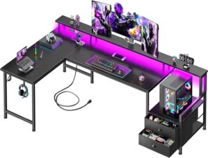 Korfile 66” L Shaped Gaming D...