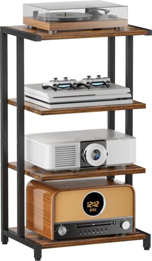 4-Tier Media Storage Stand, Audio M...