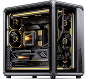 JONSBO X400 Gray ATX PC Case, Back-...
