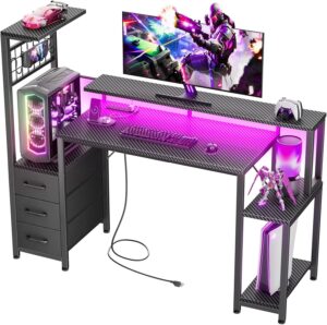 Korfile 48 Inch Gaming Desk with LE...