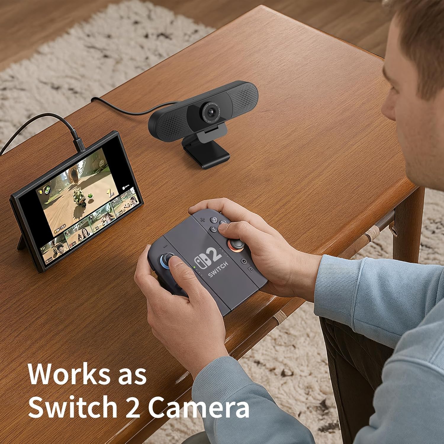 EMEET C960 1080P Webcam with Microphone, 2 Mics, 90° FOV, USB Type-A & A-to-C Adapter, Fixed Focus, Plug&Play Computer Camera for Zoom/Teams/Facetime/YouTube/Google Meet/Switch 2 Camera, 2025 Version - Image 6