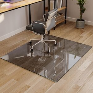 Koonmi Tempered Glass Chair Mat for...