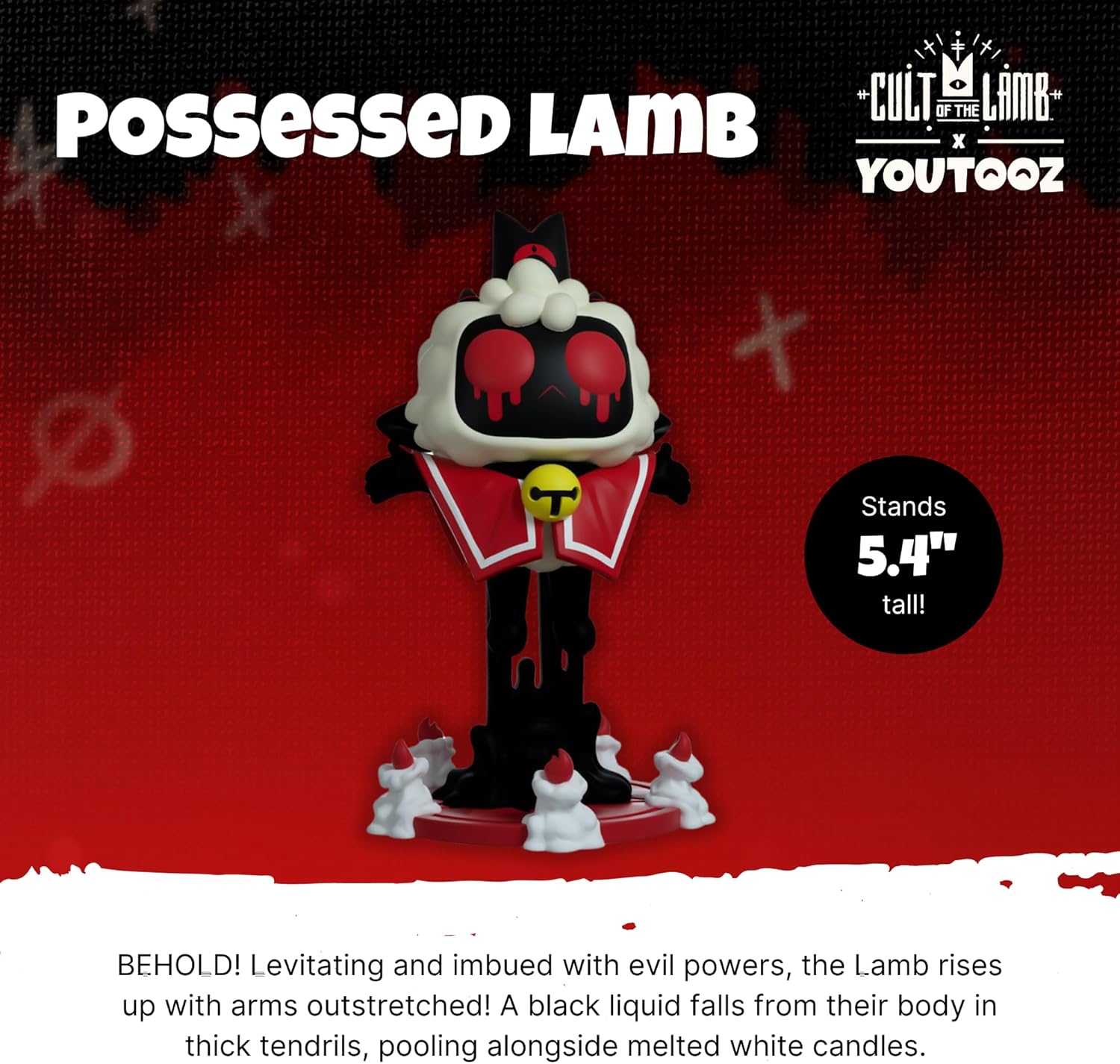 Youtooz Cult of the Lamb Possessed 5.4" Vinyl Figure, Collectible Possessed Figure from Cult of the Lamb Collection - Image 2