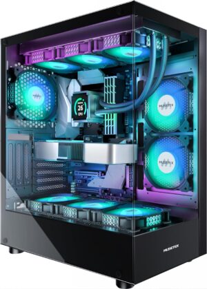 MUSETEX PC CASE ATX 6 PWM ARGB Fans...