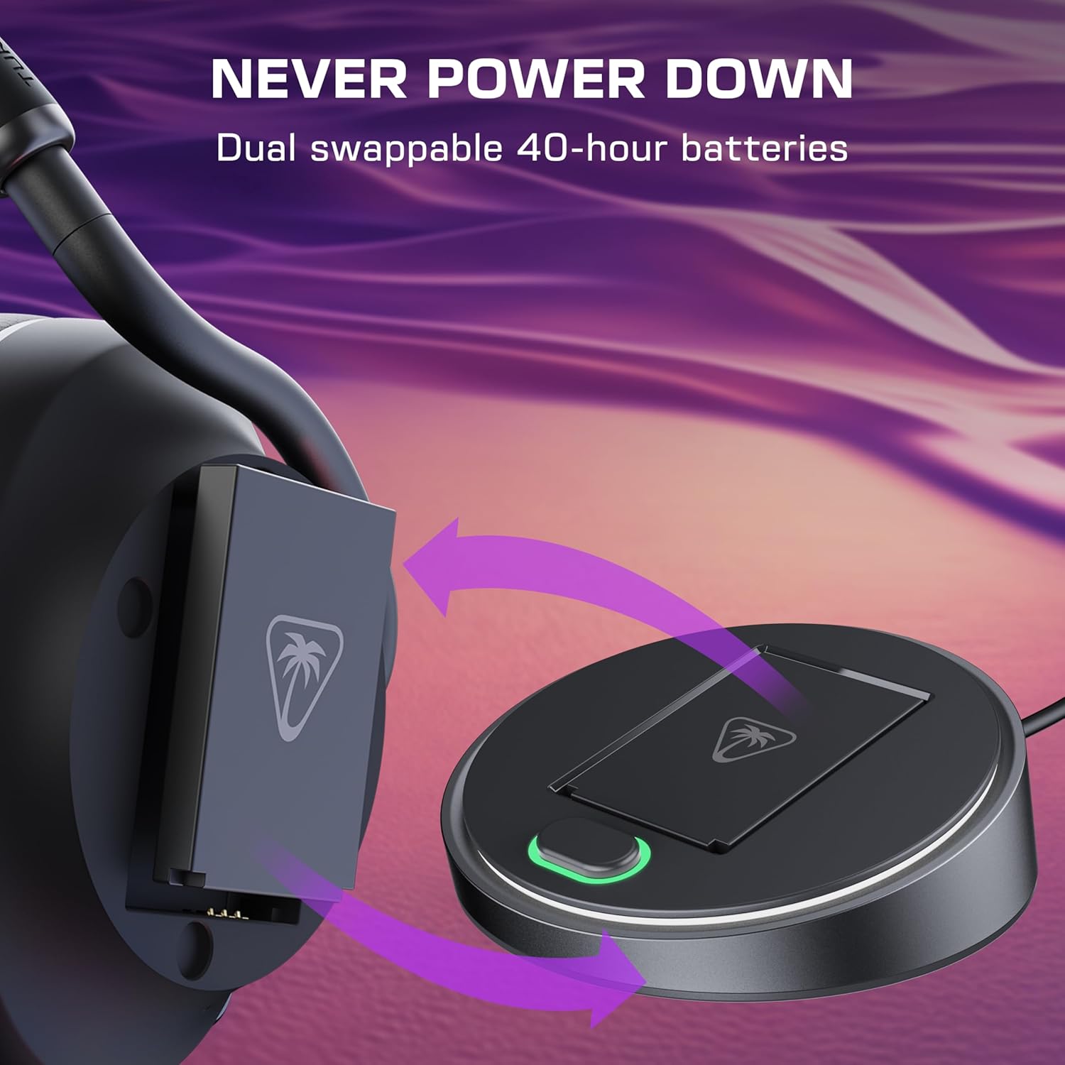 Turtle Beach Stealth Pro II Premium Wireless Gaming Headset for Xbox Series X|S, PS5, PS4, PC - Hi-Res Audio, Dolby Atmos, Active Noise Cancellation, Simultaneous Bluetooth, 24-bit Audio - Black - Image 9