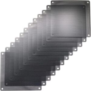 12 Pcs 120mm PVC Black PC Cooler Fa...