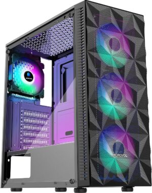 MOROVOL PC Case Pre-Install 4 RGB F...