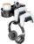 KDD 5 in 1 Desk Controller Holder – Rotating Headphone Hanger with Cup Holder – Clamp On Desk Organizer Holds Controller, Headphone, Cup, Mobile Phone and Pen(Black)