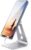 Lamicall Adjustable Cell Phone Stand, Desk Phone Holder, Cradle, Dock, for iPhone 16 15 14 13 12 Mini 11 Pro Xs Max XR X 8 7 6 Plus SE, Office Accessories,Smartphone – Silver