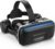 VR Headset with Built-in Headphones, 120° FOV Aspheric Lenses for 4.7-7″ Smartphones, 3D VR Glasses Adjustable Focus/IPD, Compatible iPhone Android