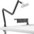 TODI Mic Arm for Lightweight Mics, Microphone Arm Rotatable, Storable Desk Mic Stand for Bear 3LB with Mount Clamp, Mic Stand Boom Arm with Cable Channel with 3/8” 5/8” Thread for Podcast, Gaming