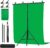 Green Screen Backdrop Kit with Stand – 6.5×5 Ft Portable Green Screen & Adjustable Backdrop Stand for Streaming, Photography, Gaming, Zoom (Includes 4 Clips & Carrying Case)