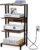 X-cosrack 16.5″ Game Console Shelf, Small 4-Tier Video Gaming Consoles Stand with Outlet, Narrow Stereo Cabinet AV Media Stand, Corner Audio Rack for PS5,Xbox,Game Console,TV Box,WiFi Router