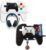 Gaming Room Decor Floating Shelves Set of 2, Controller Wall Shelf with Headphone Hooks, Gamer Wall Decor for Teen Boys Bedroom, Black & White