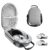 bibuks Hard Carrying Case Compatible with Oculus Meta Quest 3/3S,VR Headset Elite Strap and Touch Controller Accessories Carry Case,Hard Shell Travel Storage Bag (Grey)