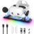 Charging Dock for Meta Quest 3S/3, Kinwin Magnetic Charging Station for Oculus Quest 3S/3 Accessories with RGB Light, Charging Stand for VR Headset & Controller with 2 Rechargeable Batteries (Black)