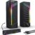 Computer Speakers, 2 in 1 PC Speaker , Gaming Speakers for PC Computer Laptop Desktop Monitor, RGB Speakers with Touch Sensitive Lighting, USB Powered 3.5mm Aux（Package Only Two Speaker, No Soundbar）