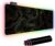 RGB Mouse Pad LED Desk Mat Large Gaming Mousepad Black and Gold Line Design, Keyboard Pad XL Mouse Mat for Home and Office (Black with Gold Topographic Line)
