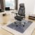 Tempered Glass Floor Mat for Office Chair, 36″ x 46″ Heavy Duty Hard Office Chair Mat, for Carpeted or Hard Floor, with 4 Anti-Slip Pads, Grey