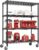 IZEUK Garage Shelving Wide Storage Shelves 4 Tier Metal Shelves 3200 LBS Heavy Duty Adjustable Utility Shelf Rack Black 23.6″ D x 53.1″ W x 73.6″ H
