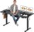 SANODESK Electric Standing Desk 71 x 32 Inches, Height Adjustable Sit Stand with Large Splice Board Desktop for Home Office, Computer Workstations，Memory Ergonomic Computer Desk, Black Frame/Black Top