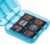 Amazon Basics Portable Game Storage Case for 24 Nintendo Switch Games, Game Card Slots, 3.4 x 3.4 x 1 Inches, Blue