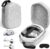 sarlar Hard Carrying Case Compatible with Meta Quest 3S/Quest 3/Oculus Quest 2/Vision Pro Official Original/Elite Strap VR Headset and Controller Accessories, Suitable for Travel and Home Storage