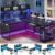 SEDETA L Shaped Gaming Desk, Reversible Computer Desk with Power Outlet and Pegboard, Gaming Desk with Led Lights, Keyboard Tray and Storage Bag for Home Office, Black