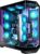 MUSETEX PC Case, Vertical GPU Mounting Design, Pre-Installed 5 PWM ARGB Fans, 360MM RAD Support, ATX Mid-Tower Gaming PC Case with Type-C, 270° Full View Tempered Glass, Black(GR3)
